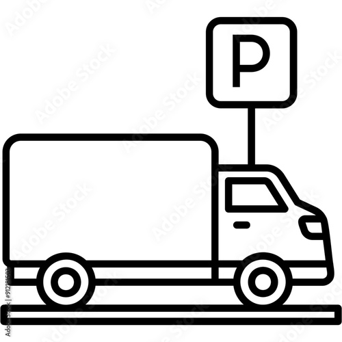 Truck Parking Icon