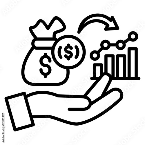 Dividends Icon Element For Design