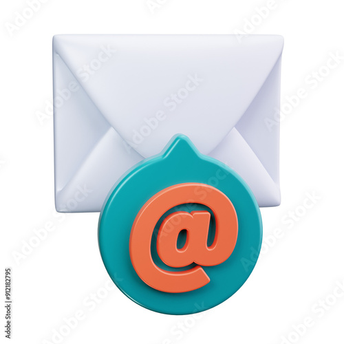 email 3d render icons