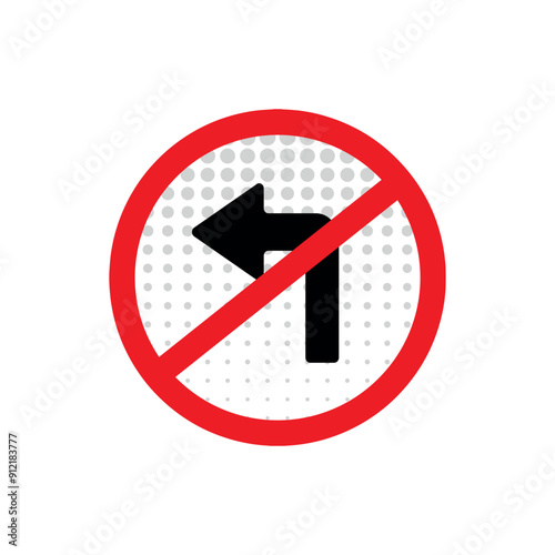 turn left sign information vector	