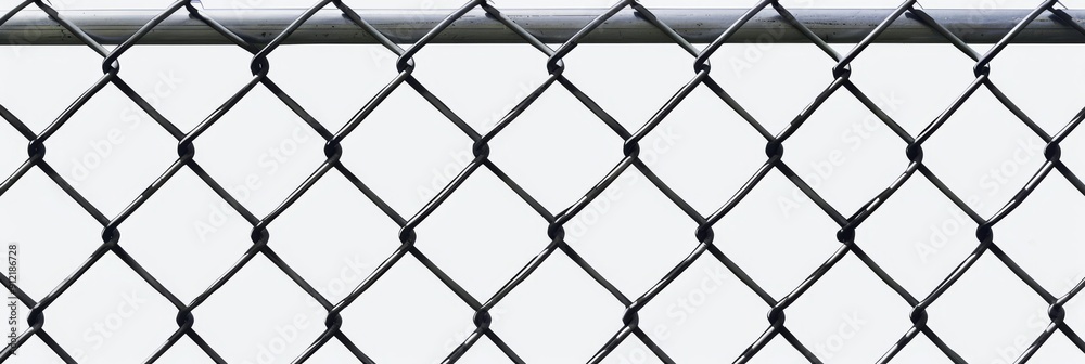 Black Chain Link Fence Texture Background - A close-up shot of a black chain link fence with a horizontal bar at the top, symbolizing security, boundaries, protection, enclosure, and structure. Black Chain Link Fence Texture Background - A close-up shot of a black chain link fence with a horizontal bar at the top, symbolizing security, boundaries, protection, enclosure, and structure.