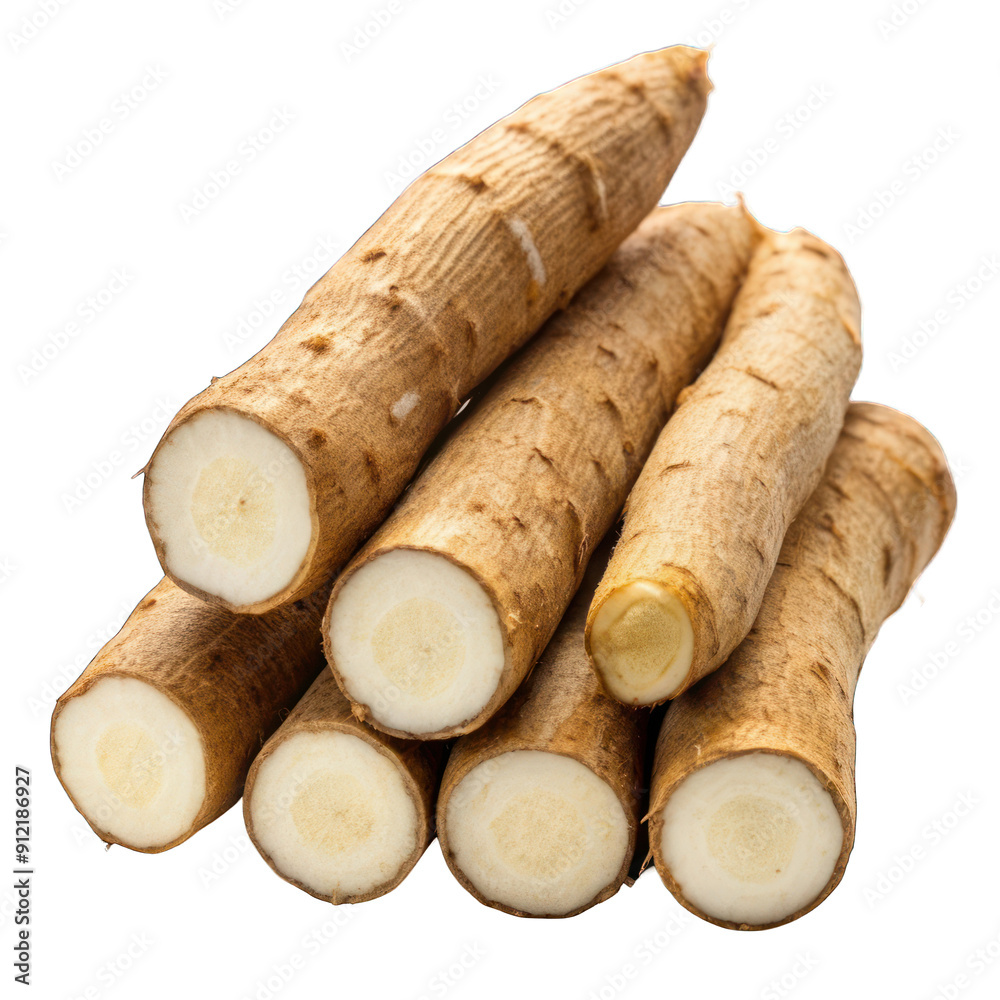 Cassava isolated on transparent background Cassava isolated on transparent background
