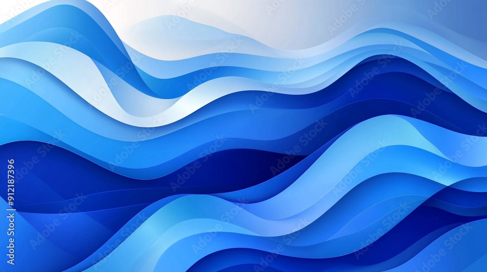 Fototapeta premium Abstract blue background and square and dynamic waves modern background.
