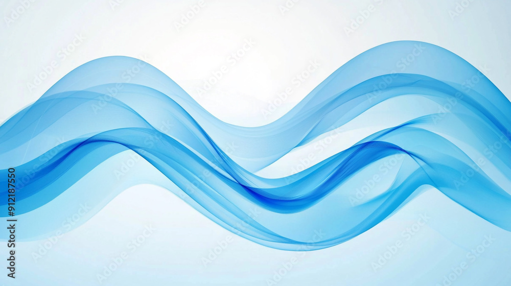 Fototapeta premium abstract light blue wave smooth background.