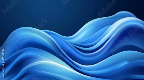 abstract light blue wave smooth background.