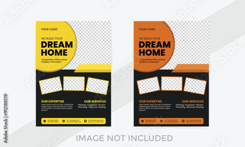 Creative real estate flyer design template
