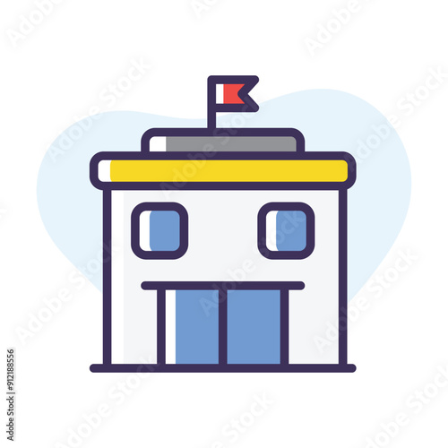 Polling Station vector icon