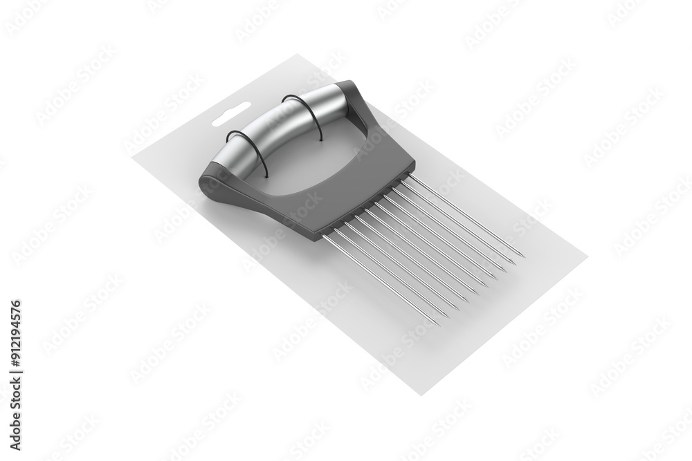 Onion Holder for Slicing, Lemon Slicer Onion Cutter for Slicing, Vegetable Cutter for Potato and Tomato, Avocados, Eggs, Food Slicer Assistant Tool for Slicing Fruit Lemon and Meat. 3d illustration Onion Holder for Slicing, Lemon Slicer Onion Cutter for Slicing, Vegetable Cutter for Potato and Tomato, Avocados, Eggs, Food Slicer Assistant Tool for Slicing Fruit Lemon and Meat. 3d illustration