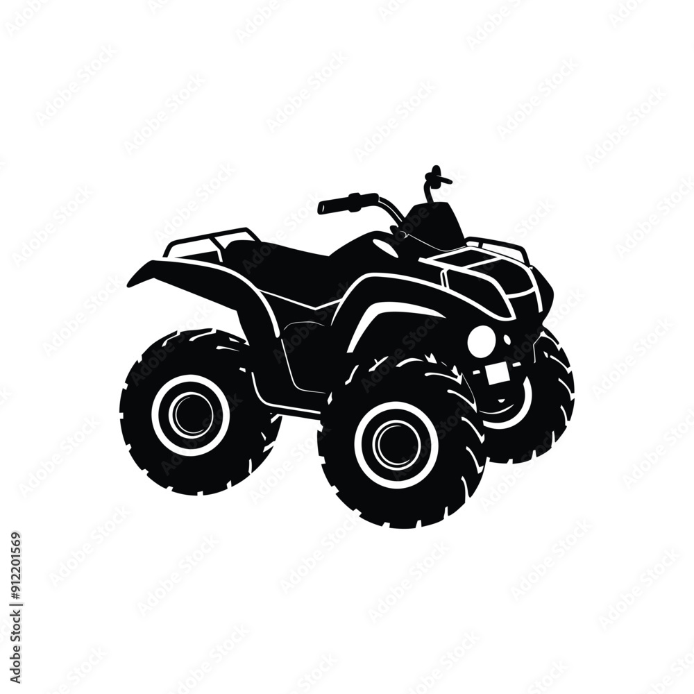 Creative ATV Silhouette Vector Art Creative ATV Silhouette Vector Art