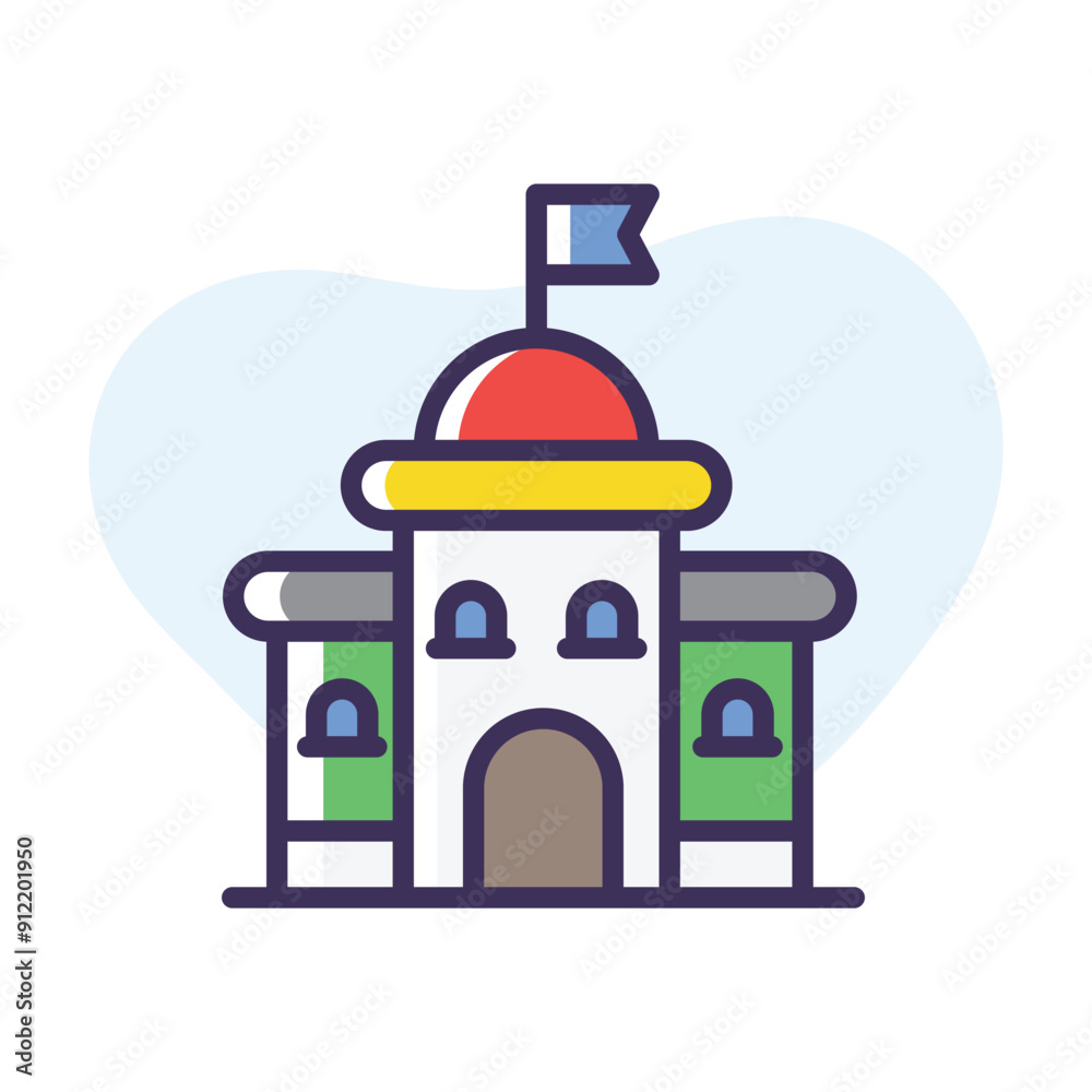 Goverment Building vector icon Goverment Building vector icon