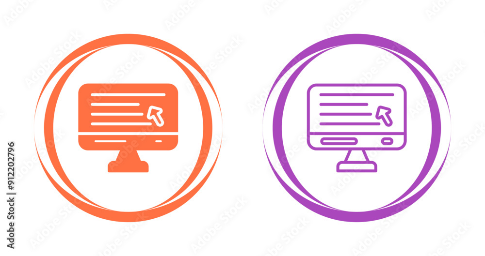 Desktop Computer Vector Icon Desktop Computer Vector Icon