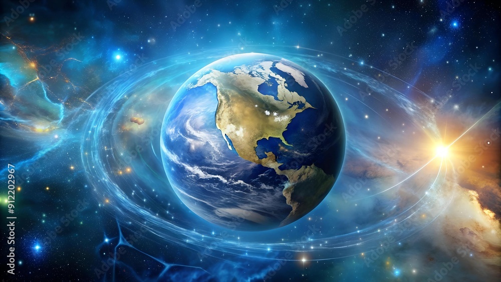 Celestial Tapestry: Earth's Cosmic Dance AI Generated Celestial Tapestry: Earth's Cosmic Dance AI Generated
