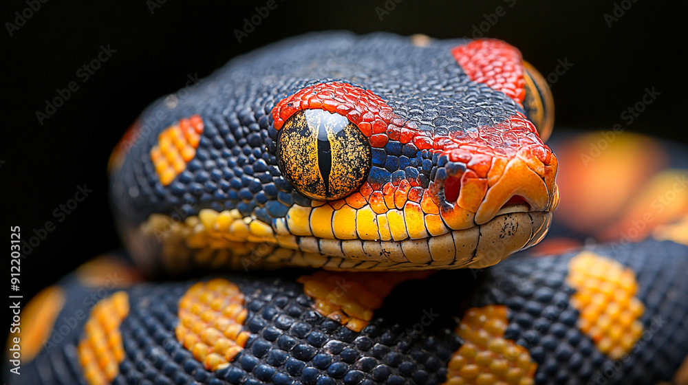 Fototapeta premium Snake Patriotic Wildlife: Creatures Displaying American Flag Colors in Their Unique Patterns