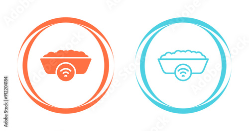 Smart Cat Litter Box Vector Icon