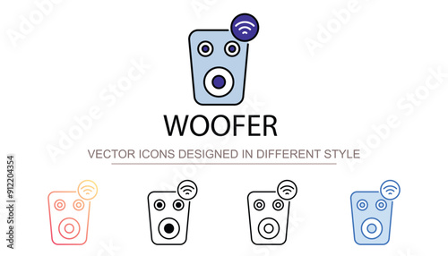 Woofer icon design with white background stock illustration