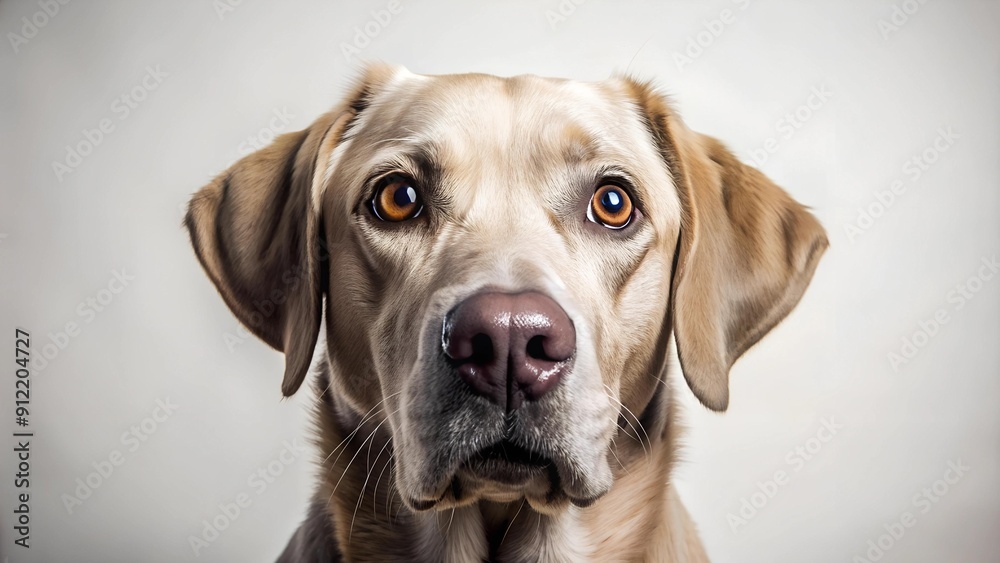 Wide-Eyed Wonder: A Labrador's Shocked Expression  Generative AI
