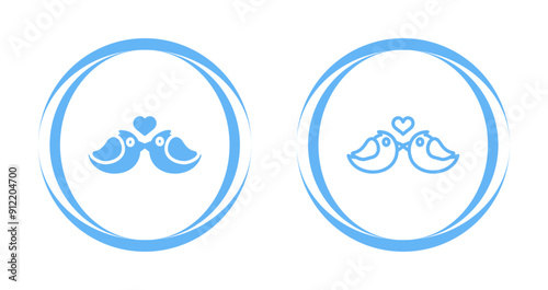 Lovebirds Vector Icon