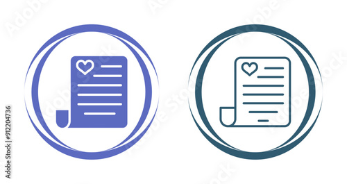 Love poem Vector Icon