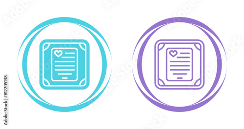 Love poem in a frame Vector Icon