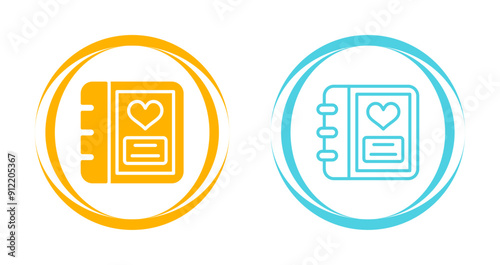 Romantic photo album Vector Icon