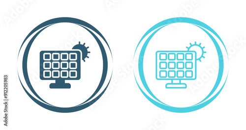 Solar panel charger Vector Icon