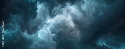 Dark Sky with Dense Clouds Background