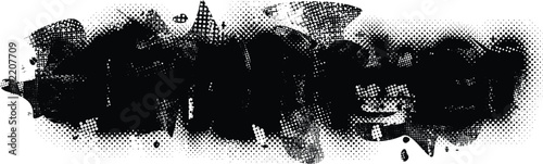 Glitch distorted grange shape . Noise grungy logo . Trendy defect error shapes . Glitched frame .Grunge textured . Distressed effect .Vector shapes