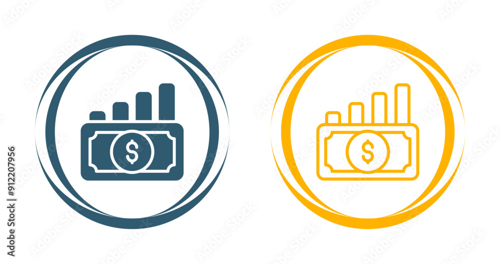 Financial Analysis Vector Icon Financial Analysis Vector Icon