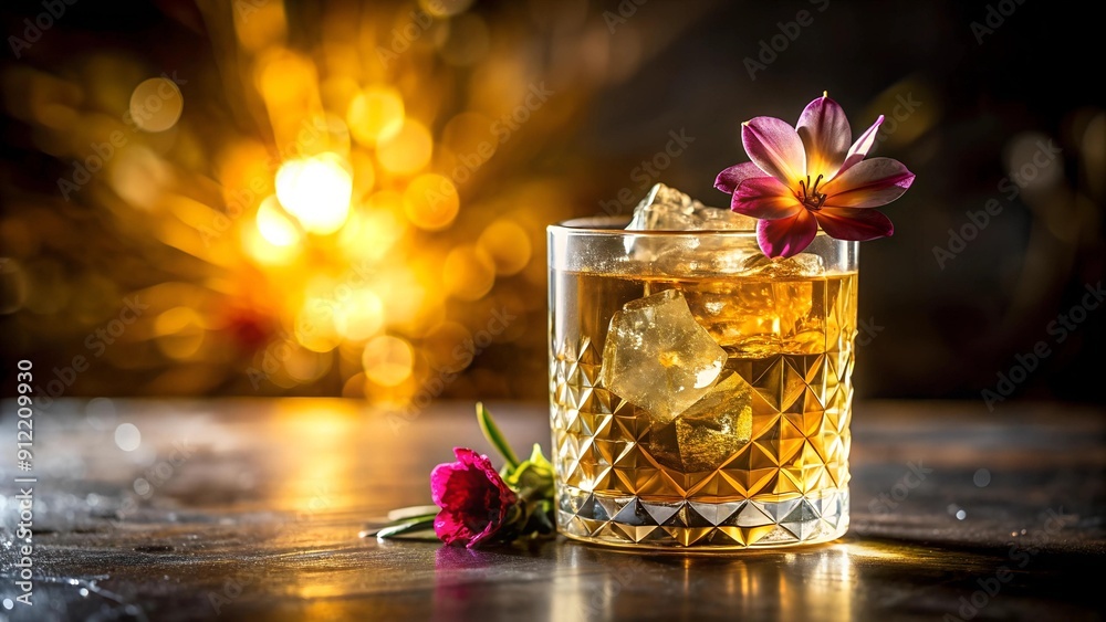 A Sparkling Cocktail Bathed in the Warmth of the Setting Sun AI generated A Sparkling Cocktail Bathed in the Warmth of the Setting Sun AI generated