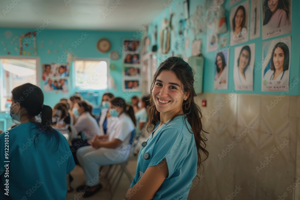 young indian female doctor standing at hospital young indian female doctor standing at hospital