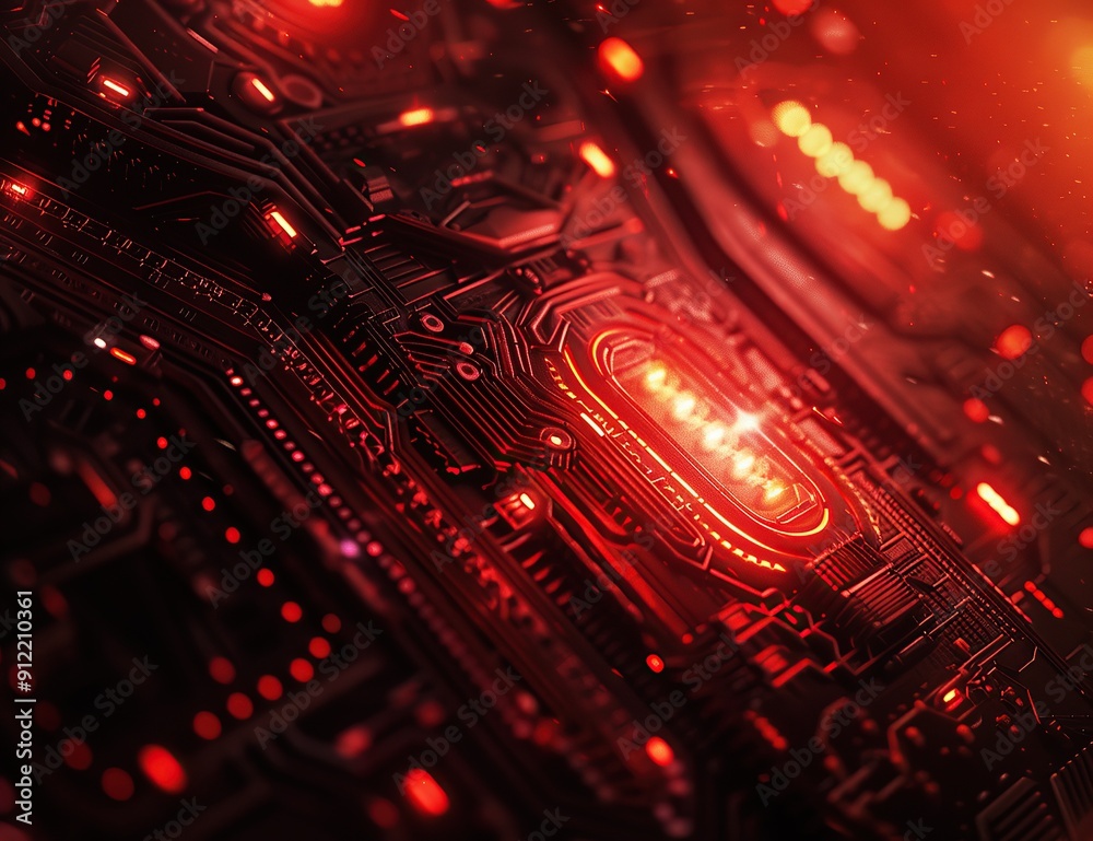 binary circuit board future technology, red cyber security concept background, abstract hi speed digital internet.motion move blur. binary circuit board future technology, red cyber security concept background, abstract hi speed digital internet.motion move blur.