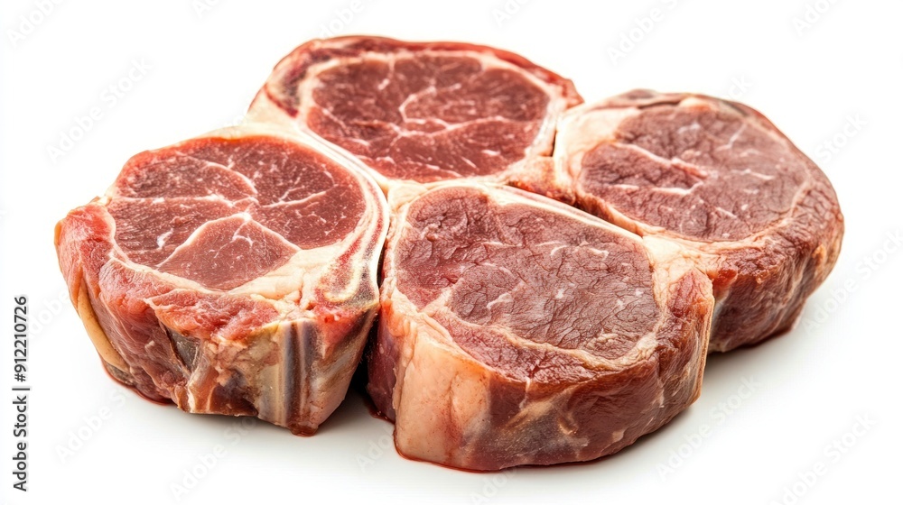 Raw Lamb Chops on White Background Raw Lamb Chops on White Background