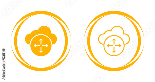 Cloud Scaling Vector Icon