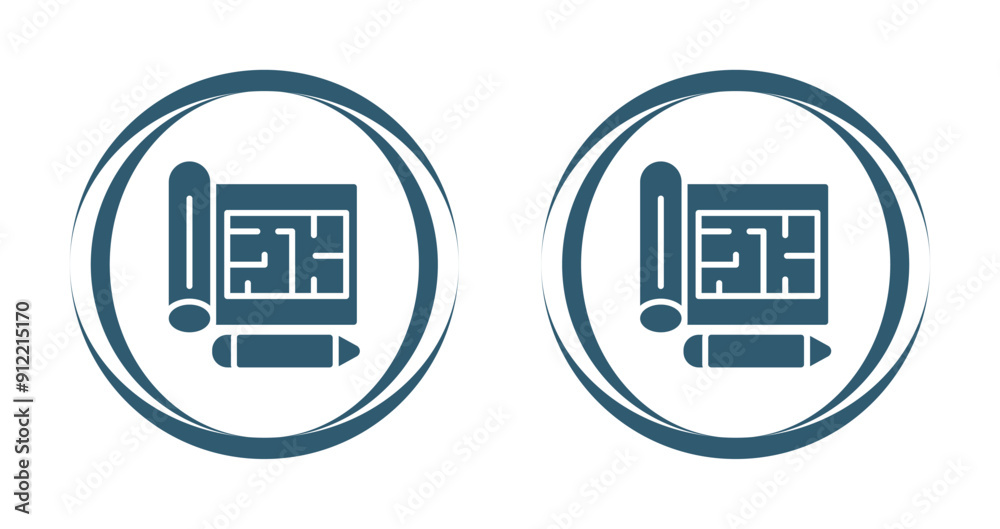 Blueprint Vector Icon Blueprint Vector Icon