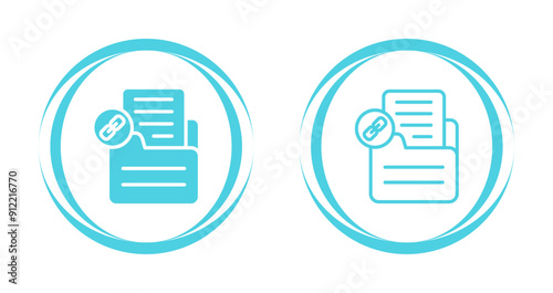 Document Link Vector Icon