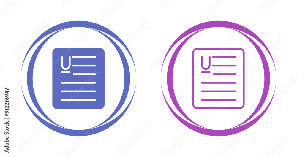Document Underline Vector Icon Document Underline Vector Icon