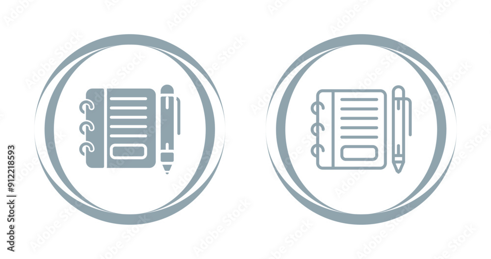 Notepad with pen Vector Icon Notepad with pen Vector Icon