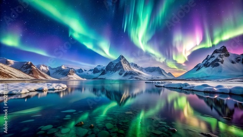 Arctic Aurora: A Symphony of Light and Ice  AI Generated photo