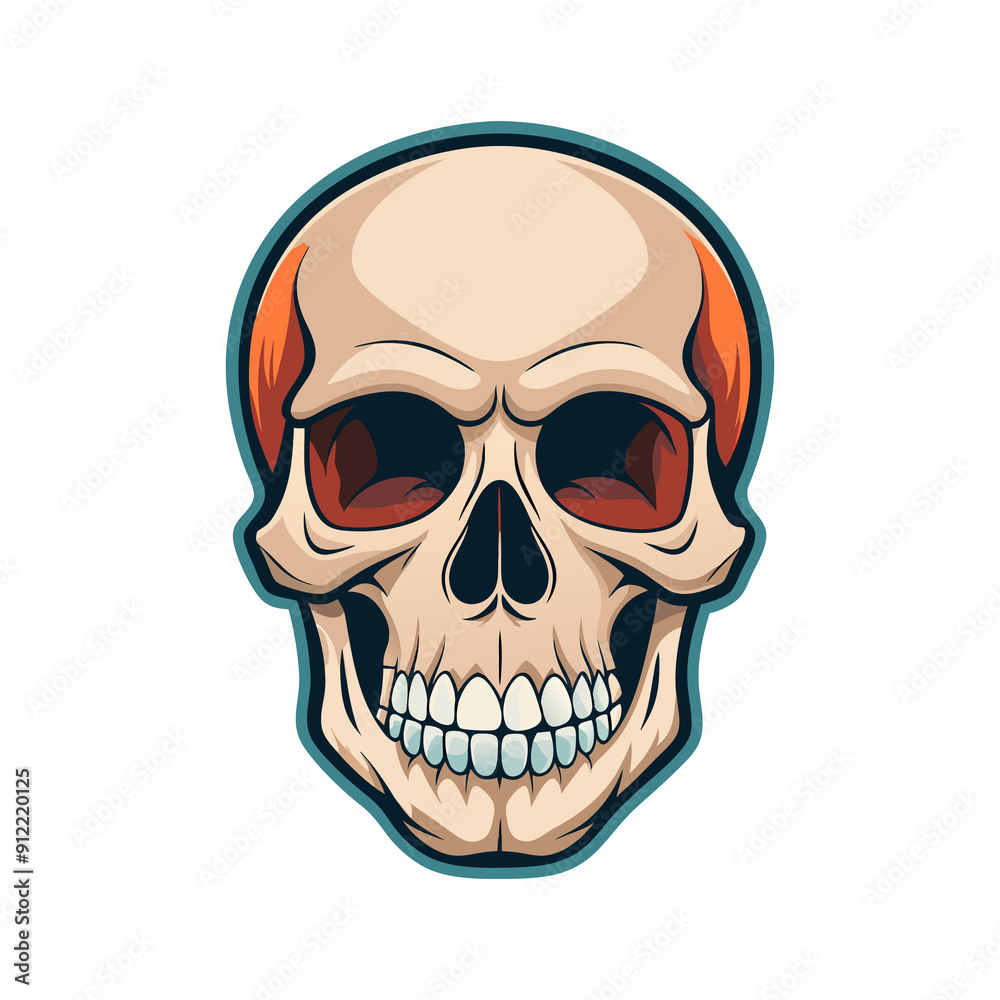 Fototapeta premium Human Skull Art & Illustration Design
