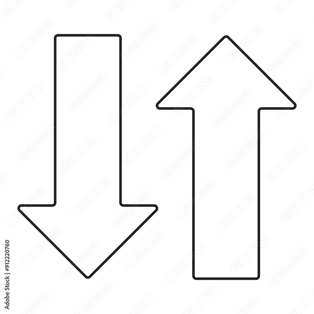 up and down arrows icon vector, Rounded mini arrows, up-down icon. A small two-way black direction symbol. up and down arrows icon vector, Rounded mini arrows, up-down icon. A small two-way black direction symbol.