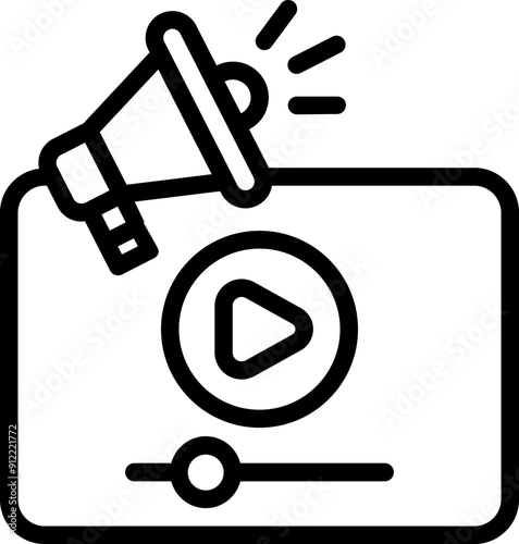 video marketing advertising icon
