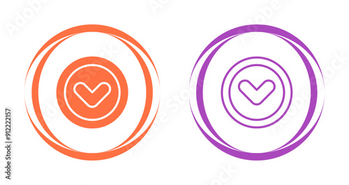 Angle Down Vector Icon