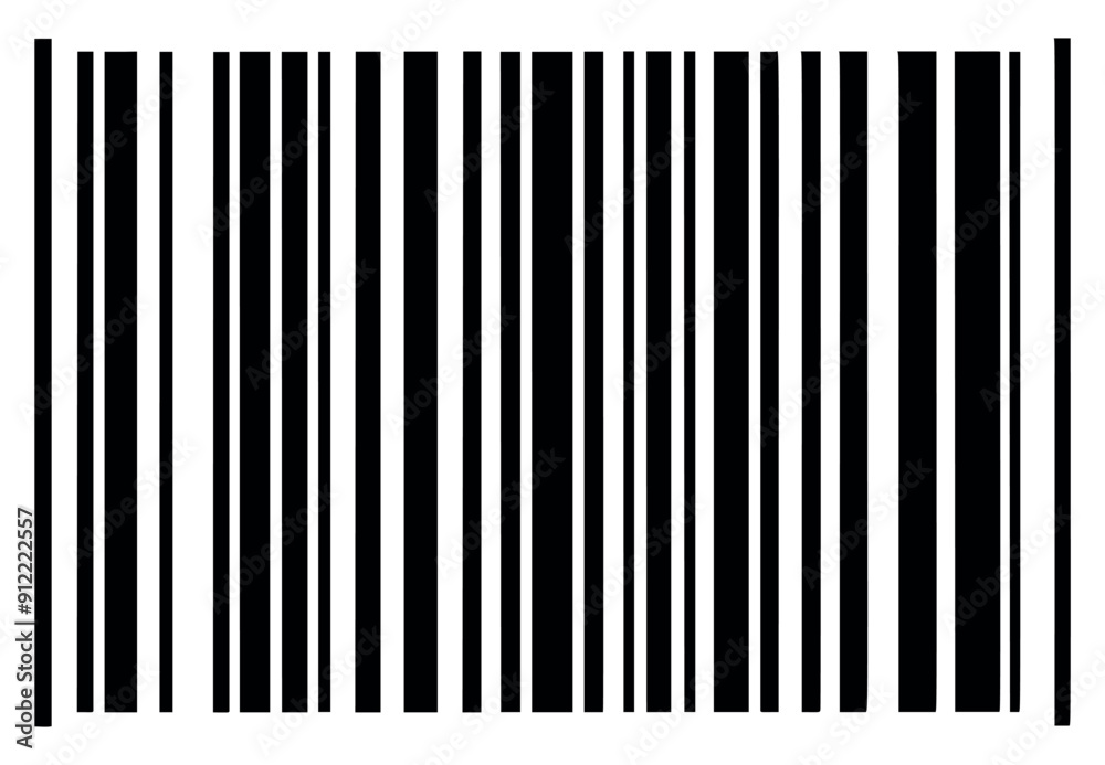 Black and white barcode pattern on white background. Vector illustration Black and white barcode pattern on white background. Vector illustration