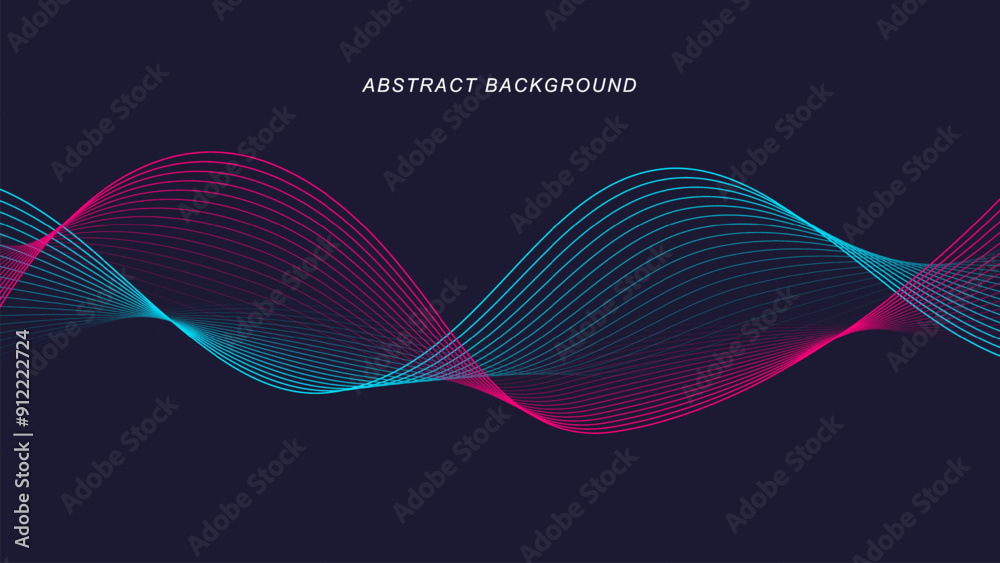 Abstract dynamic lines on dark background. Modern red and green flowing wave lines. Futuristic technology concept. Abstract dynamic lines on dark background. Modern red and green flowing wave lines. Futuristic technology concept.