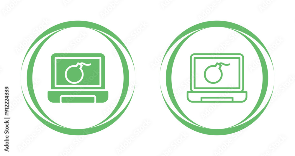 Cybersecurity Threats Vector Icon Cybersecurity Threats Vector Icon