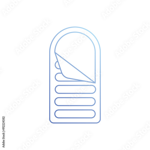 Sleeping bag vector icon