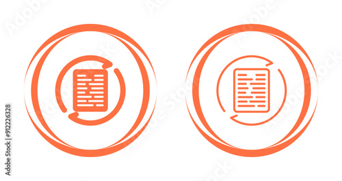 Document Synchronization Vector Icon
