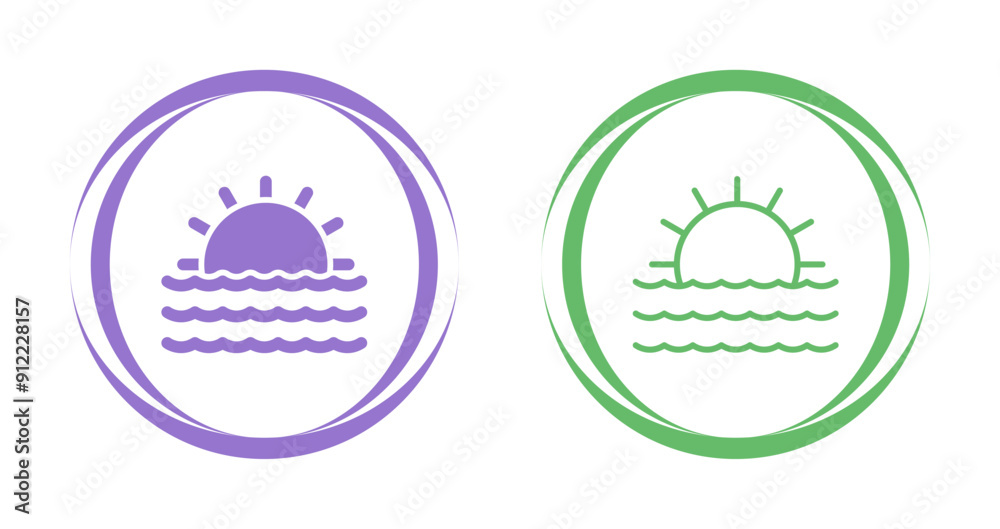 Obraz premium Sunset Vector Icon