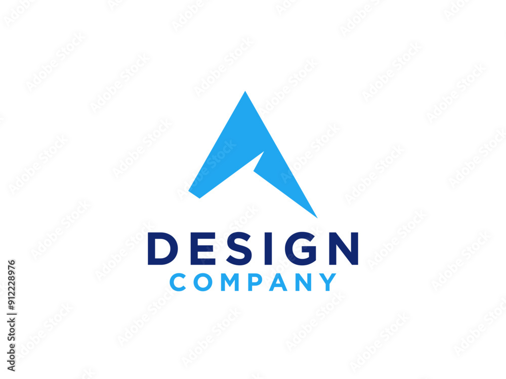 Abstract Initial Letter A Logo. Geometric Triangular Shape isolated on White Background. Abstract Initial Letter A Logo. Geometric Triangular Shape isolated on White Background.