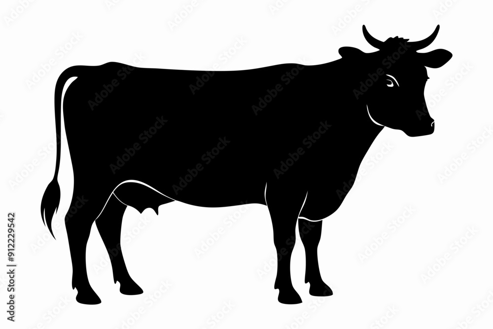 cow silhouette, cow vector illustration, bull, cow icon cow silhouette, cow vector illustration, bull, cow icon